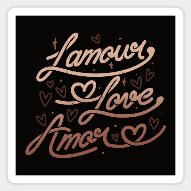 L amour, Love, Amor Dark by Tobe Fonseca Sticker by Tobe_Fonseca